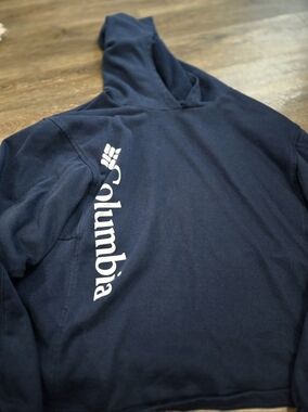 Columbia Womens Navy Pullover Hoodie with White Logo